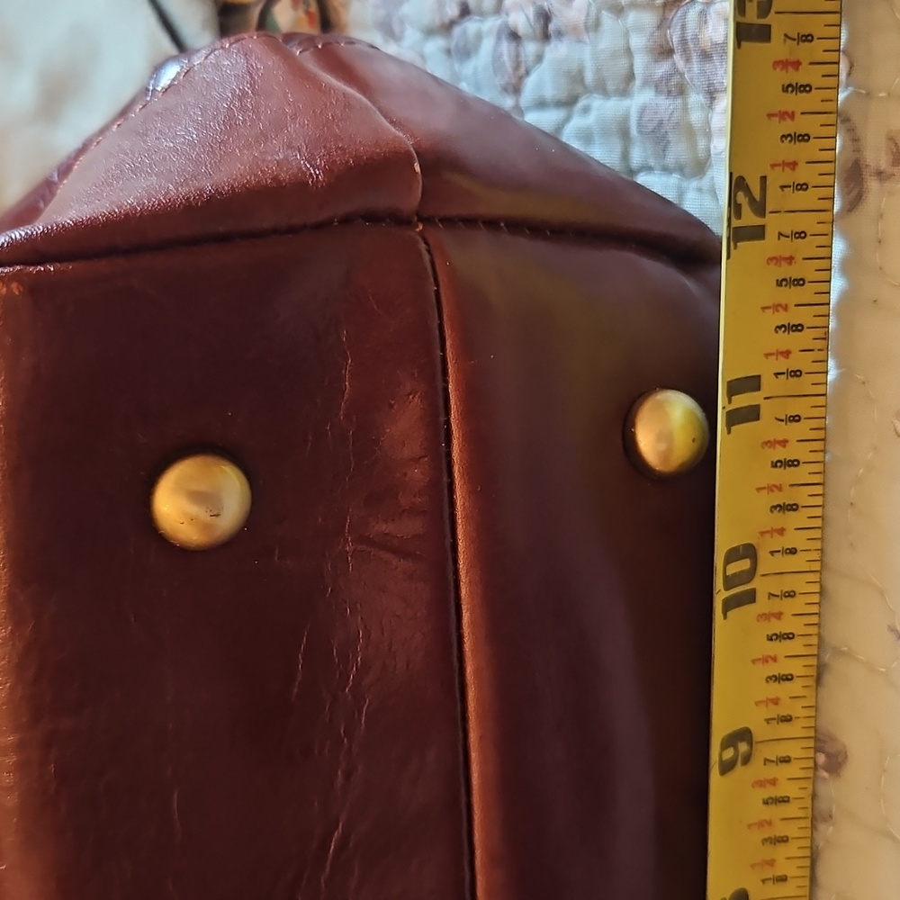 Patricia Nash Elegant ELSWORTH British Tan Leather NWT Crossbody Or Handbag - Picture 6 of 8